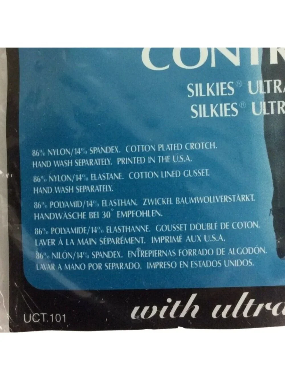 Silkies Ultra Control Top Pantyhose 3 Pack Nude 2XL Nylon Spandex USA